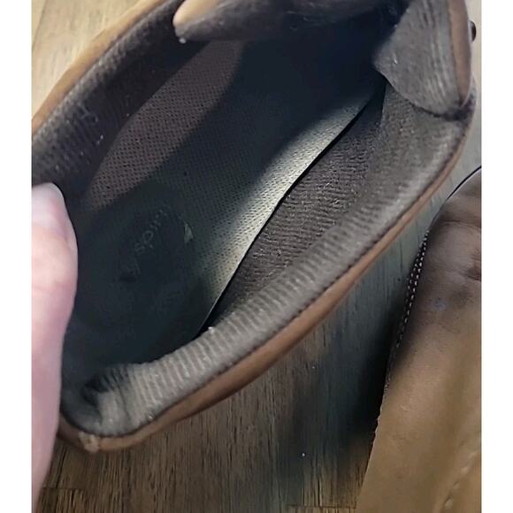 Easy Spirit Brown Leather Slip-On Wedge Loafer Booties 8M GUC - Picture 9 of 11